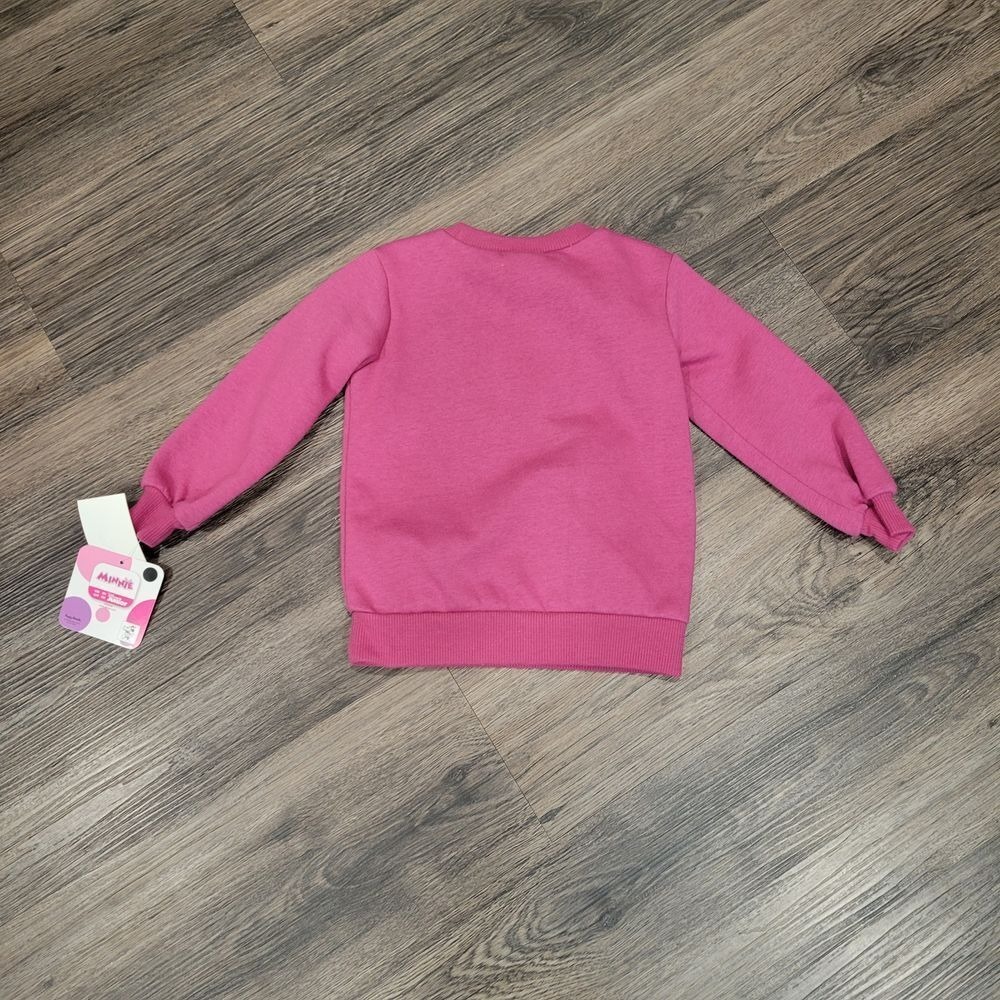 Disney Minnie Mouse BFFs Pink Graphic‎ Sweatshirt Girls Crew Neck Pullover 18M - Picture 4 of 4